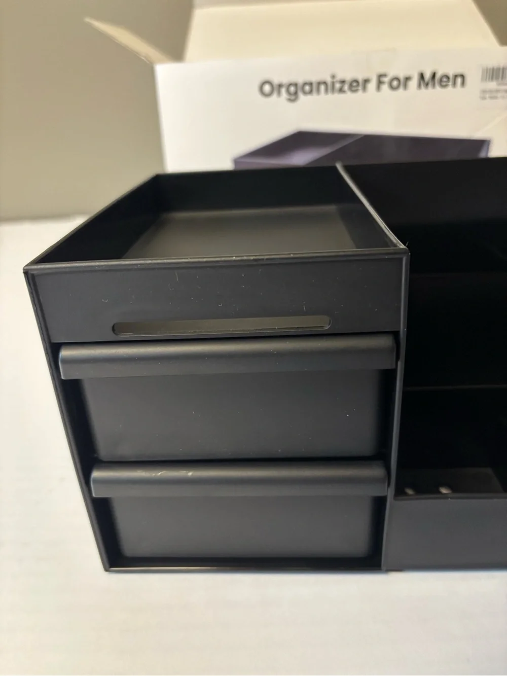 Men's Black Multi-Compartment Organizer for Keys & Cards